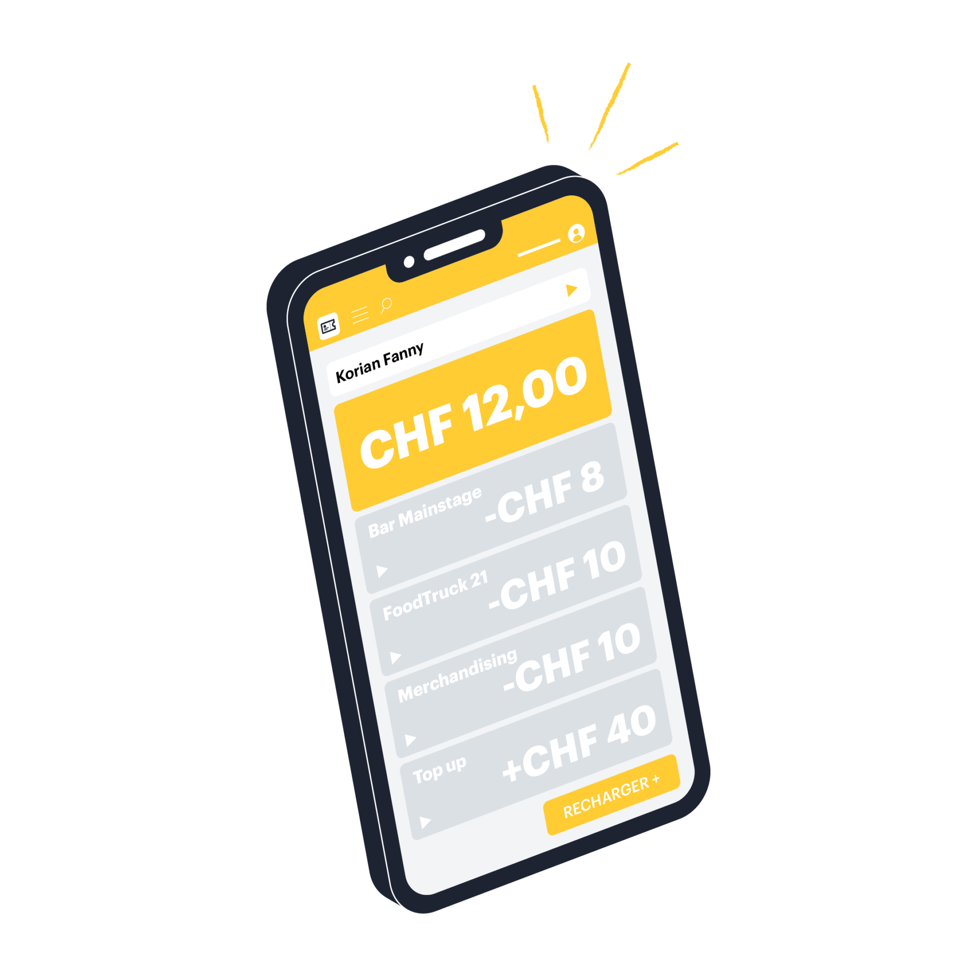 Landing – FR-CH – Cashless festival