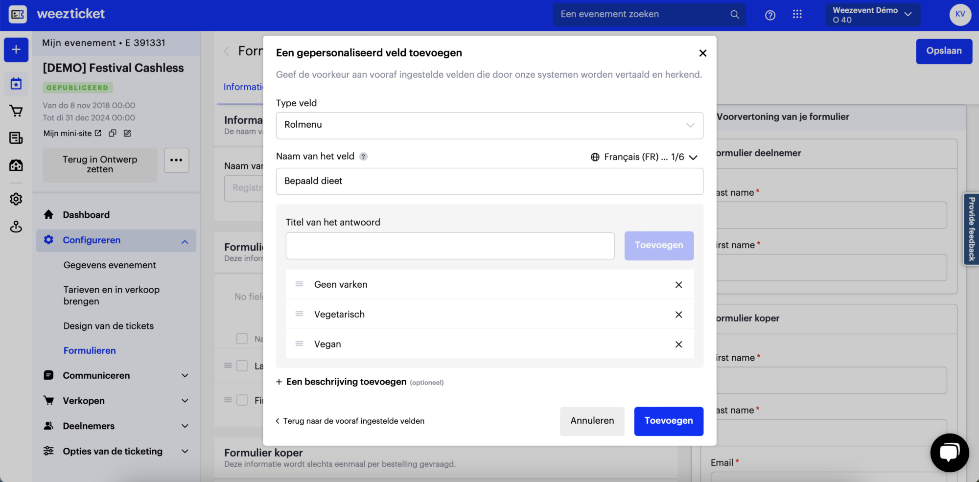 gepersonaliseerd online registratieformulier