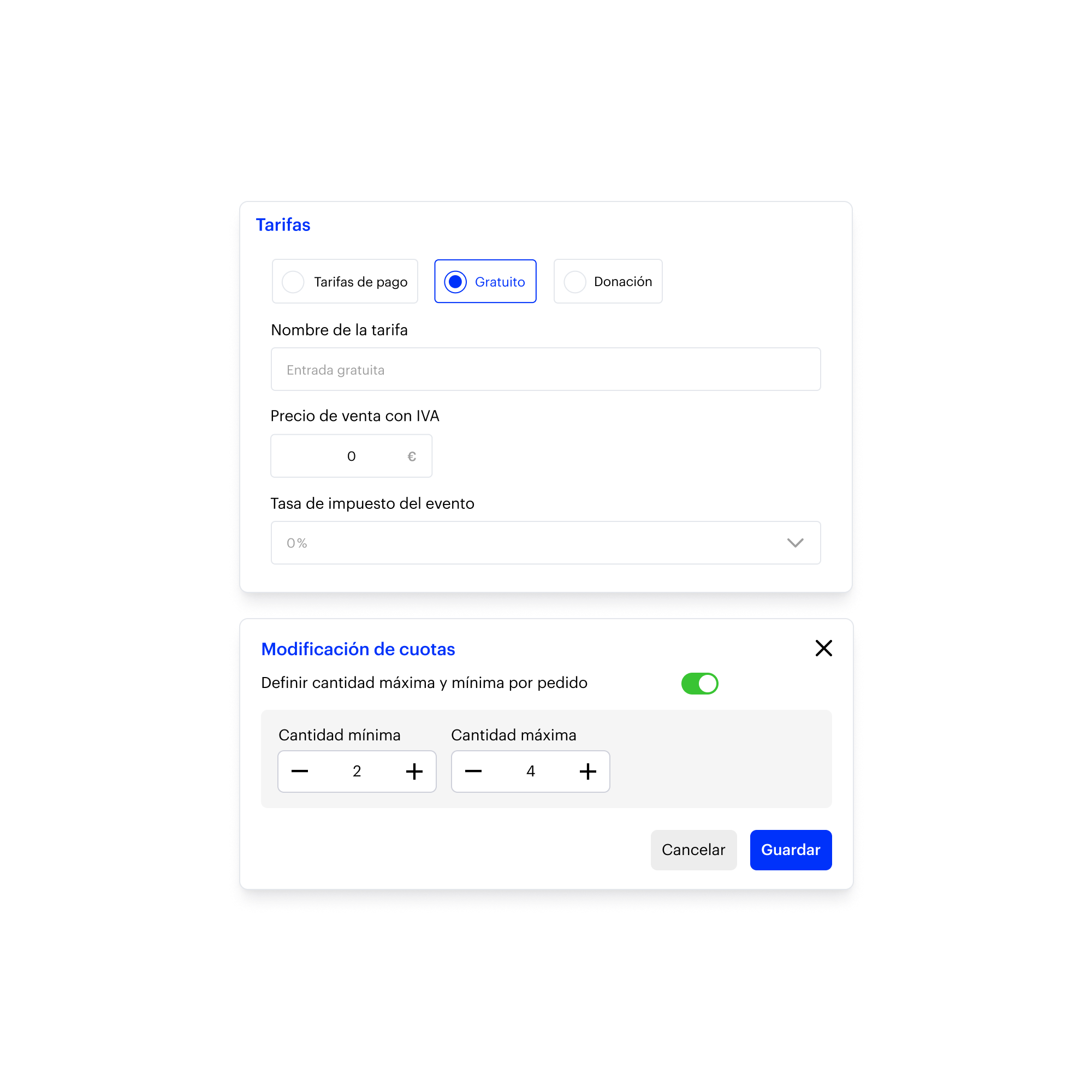 Configuration des quotas de billetterie