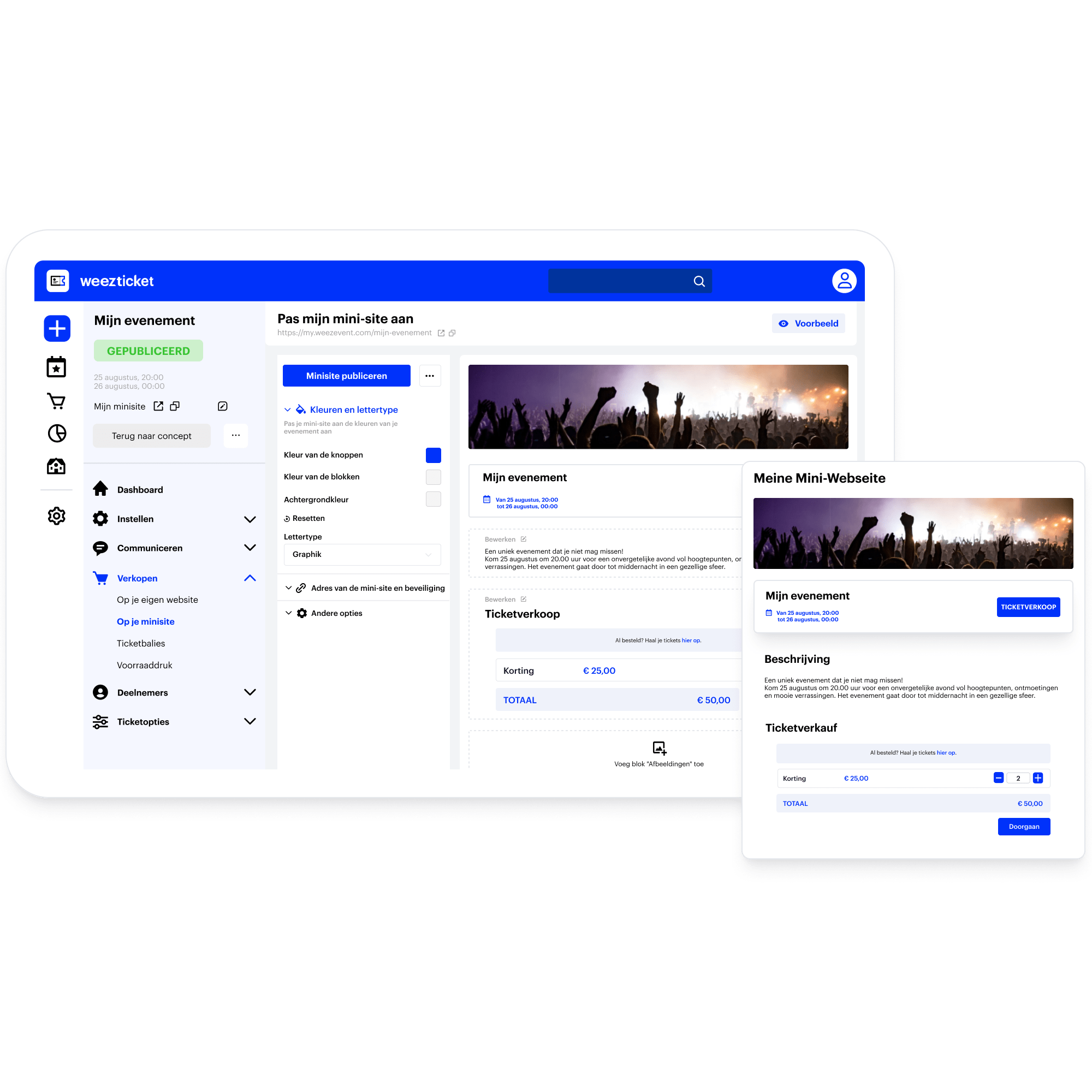 Configuration d'un mini-site