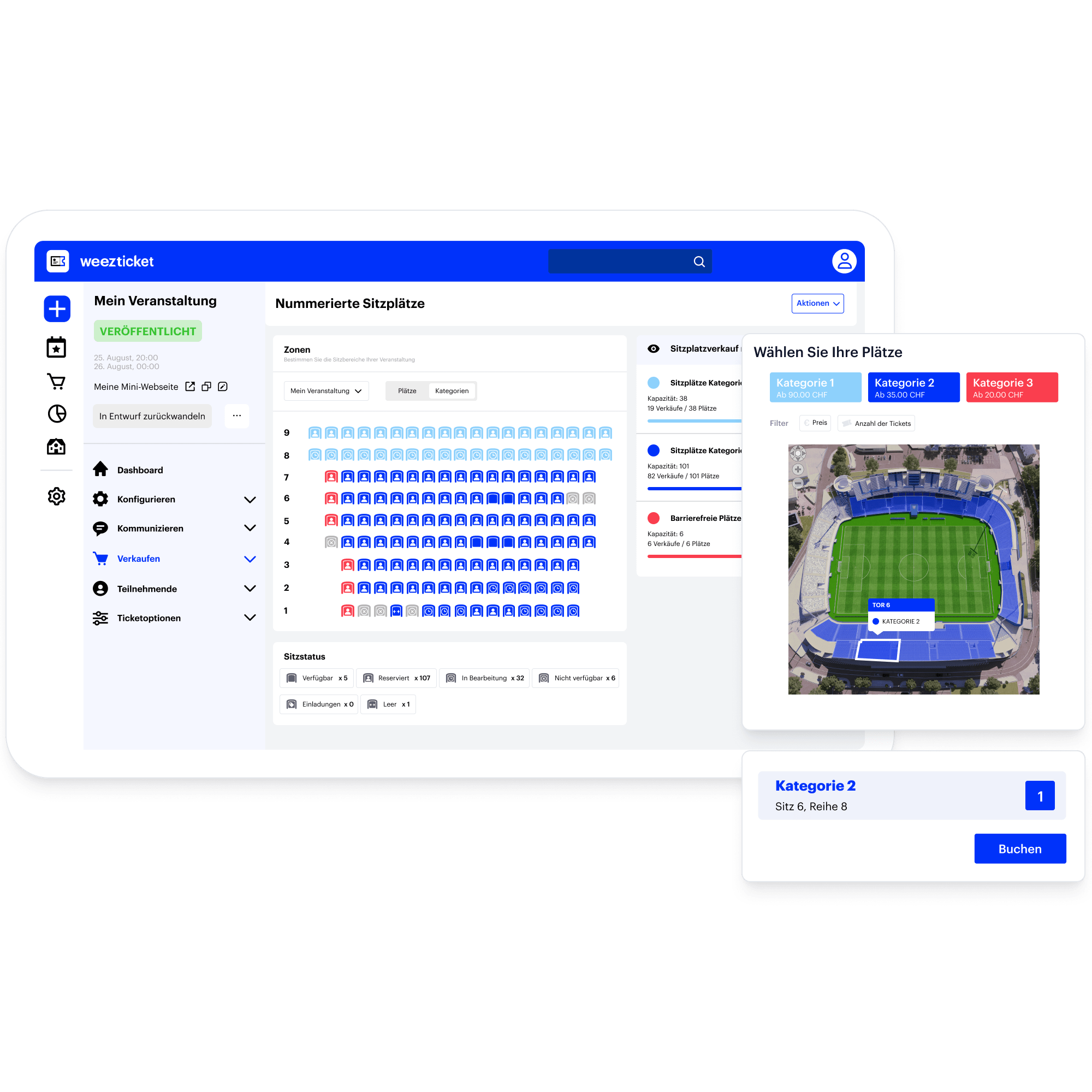 Configuration du placement numéroté avec module acheteur
