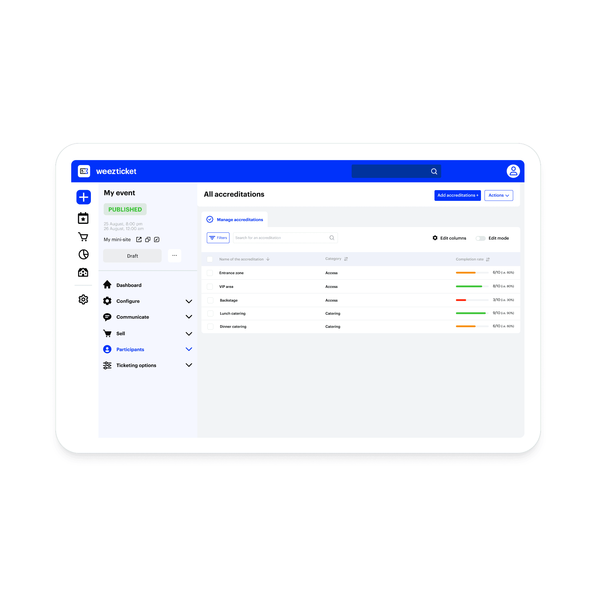 Plateforme d'accréditation