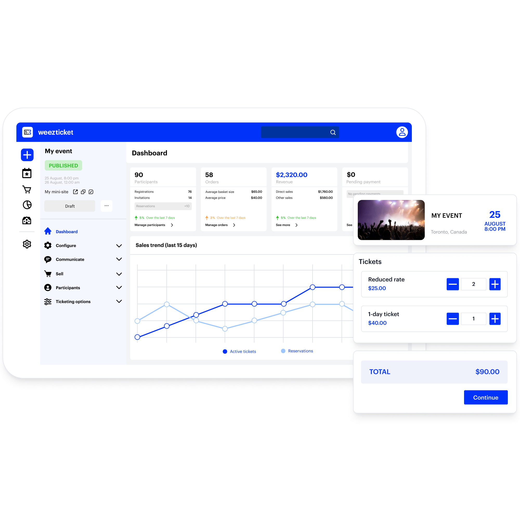 Plateforme de billetterie