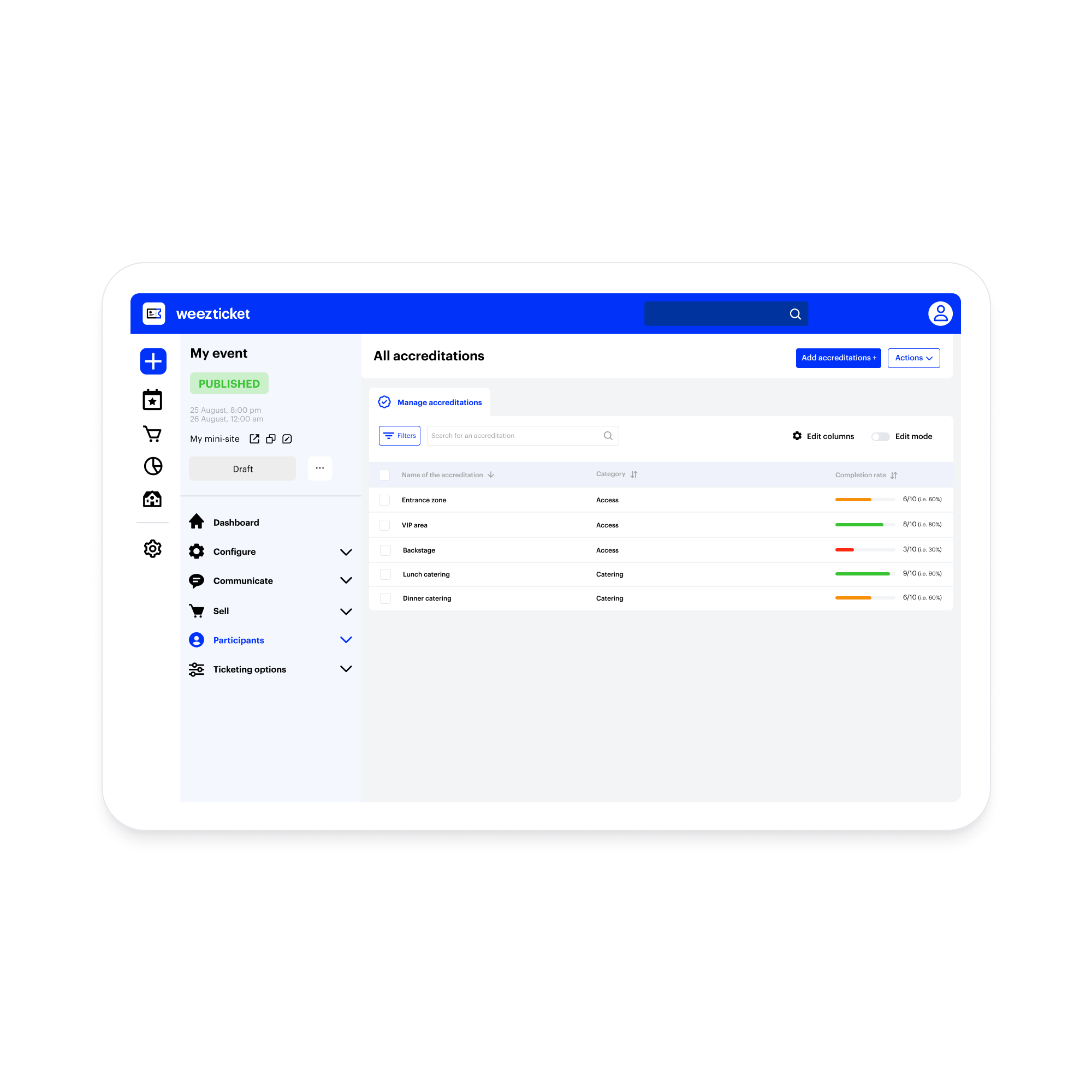 Plateforme d'accréditation