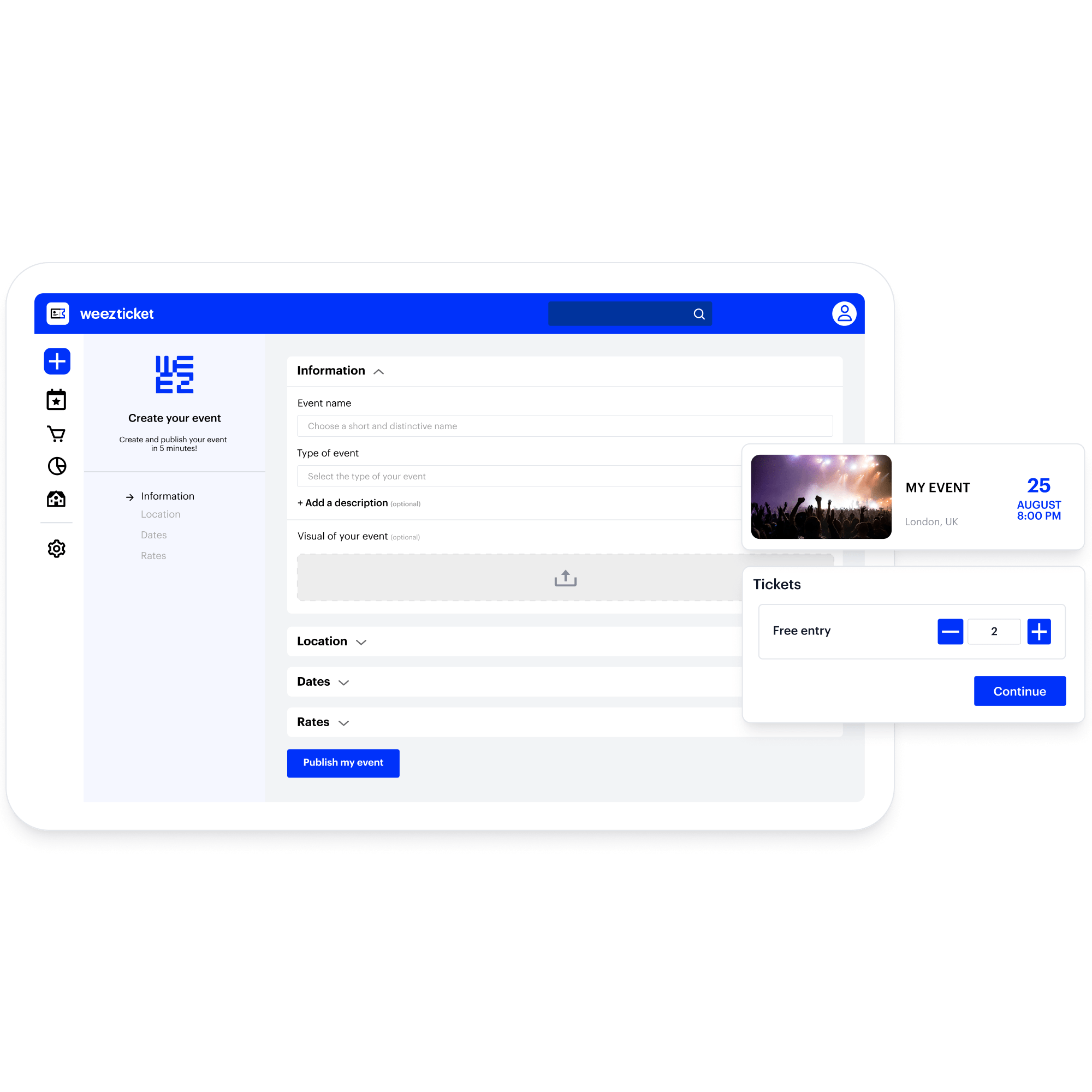Create event ticketing with Weezticket