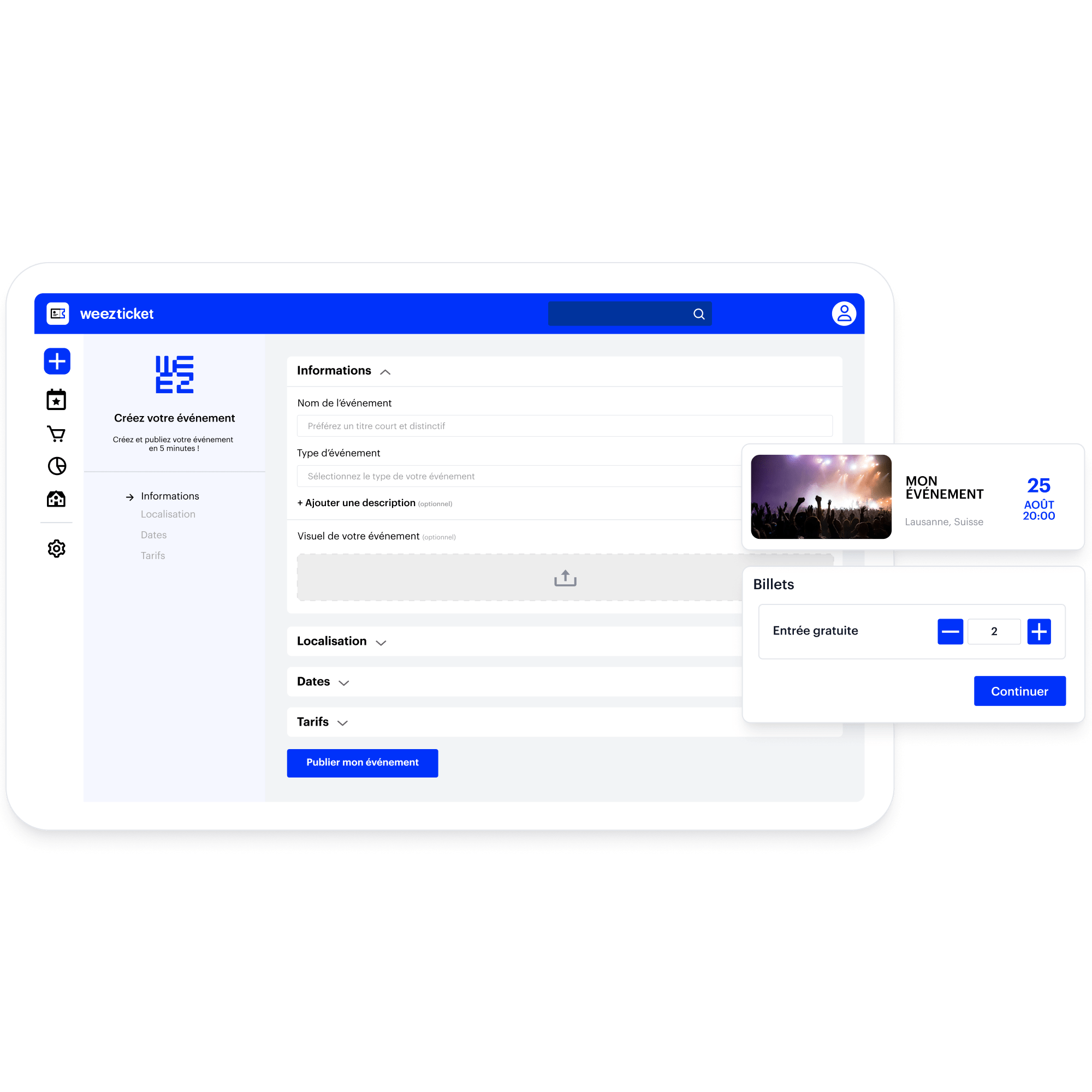 Create event ticketing with Weezticket