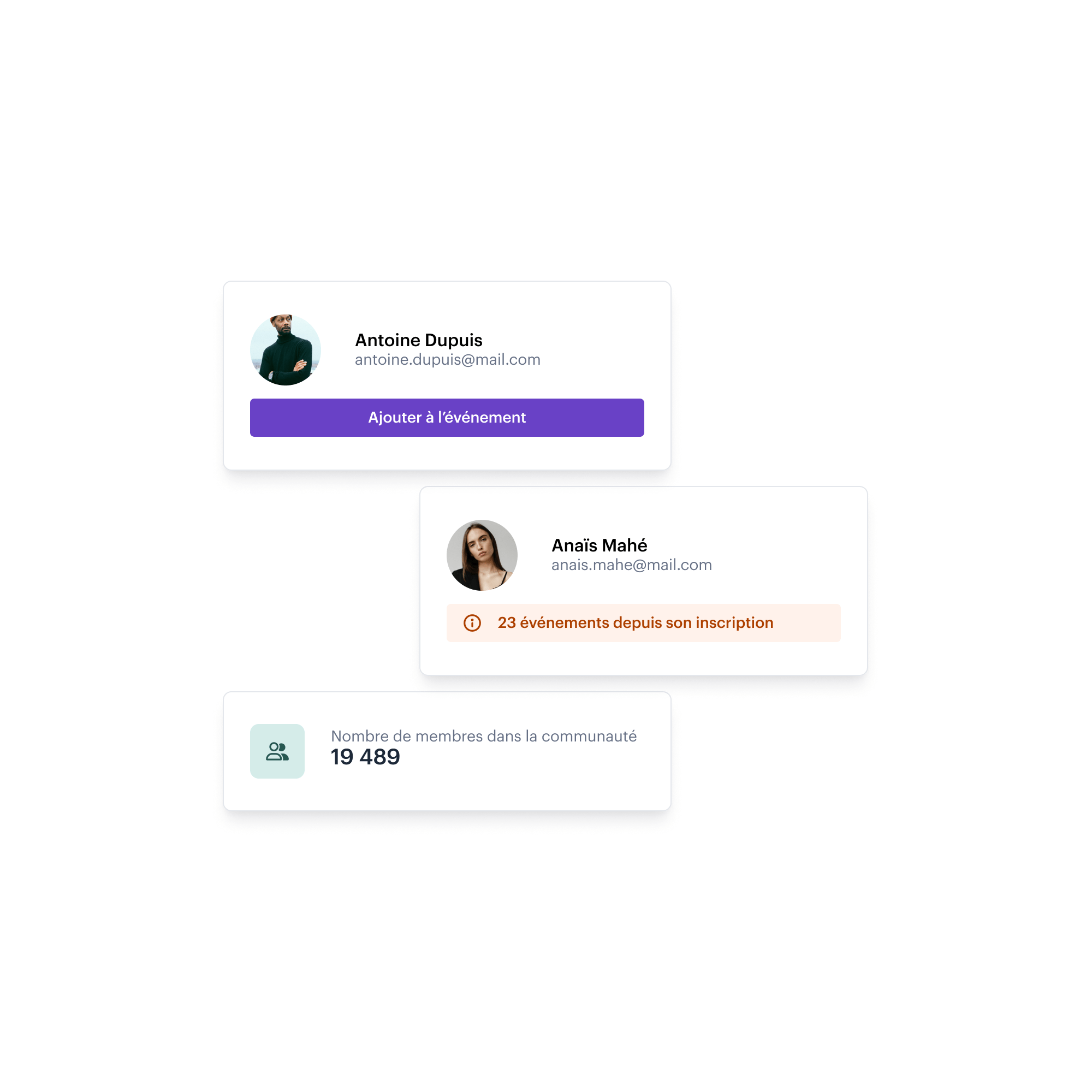 Landing – Planification/Affectation des bénévoles