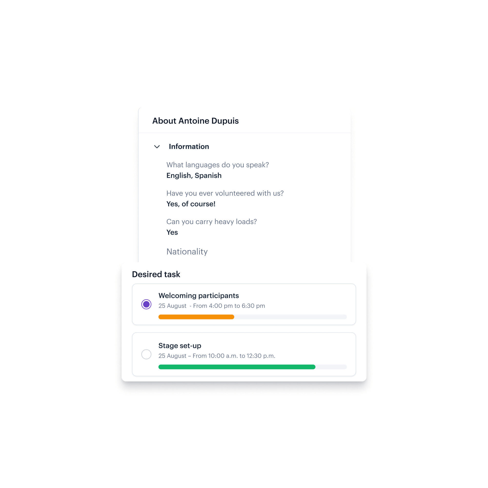 Landing – EN-CA – Volunteer planning and assignment