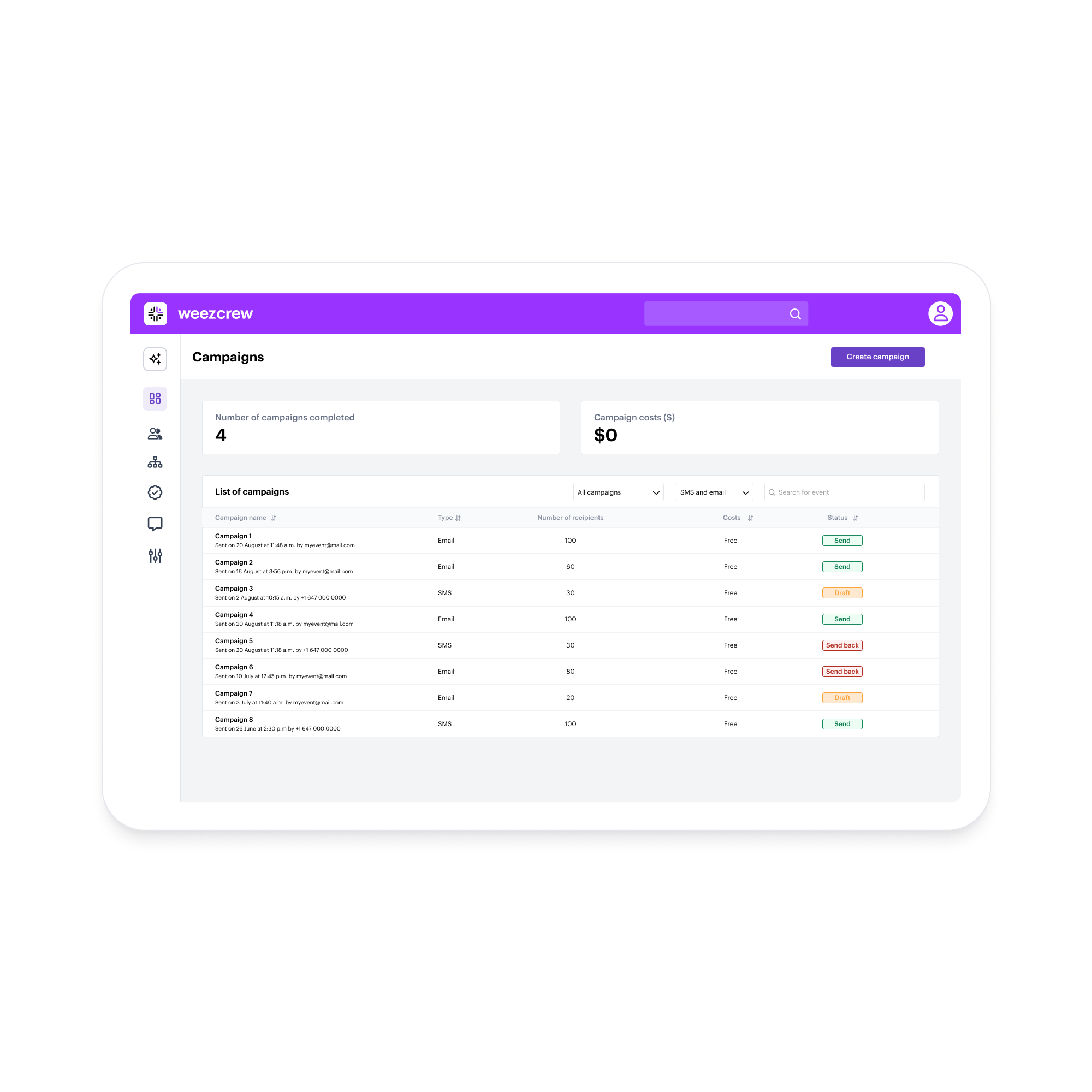 Landing – EN-CA – Communication for volunteers