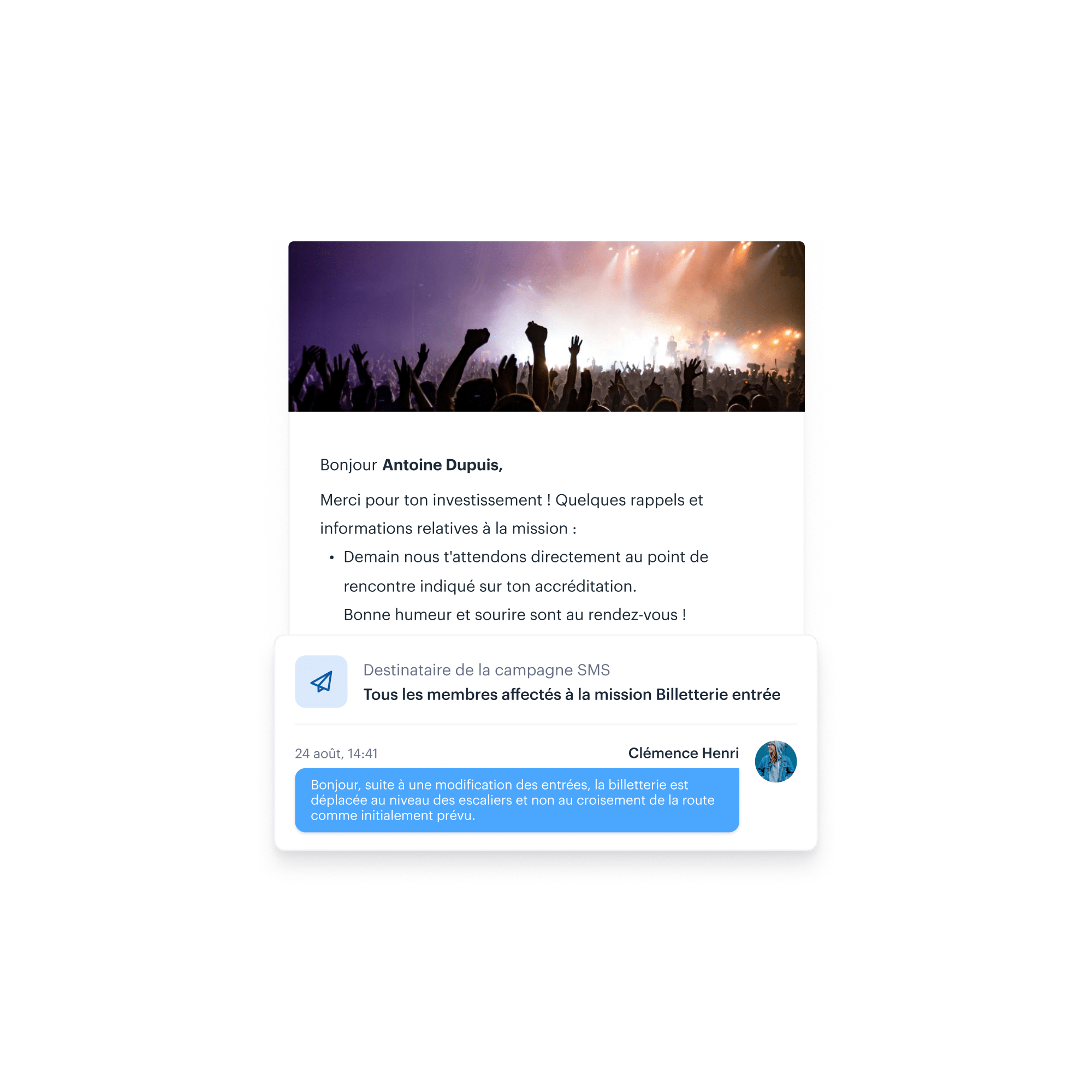 Landing – FR-CH – Planification/Affectation des bénévoles