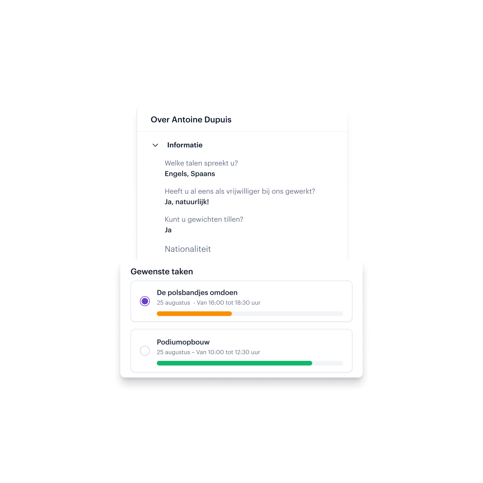 Landing – NL – Communiceer met vrijwilligers