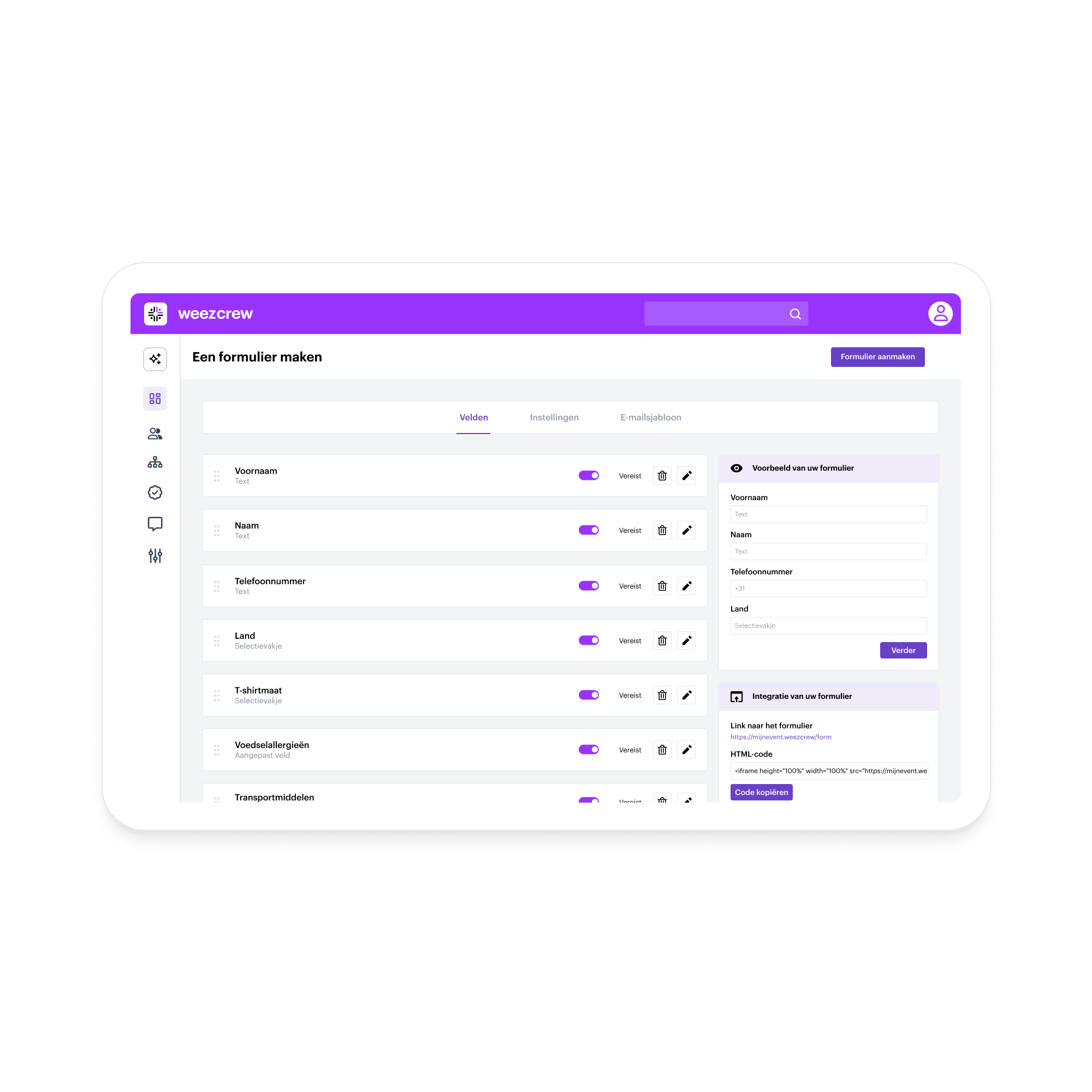 Landing – NL – Aanwerven en inschrijven vrijwilligers