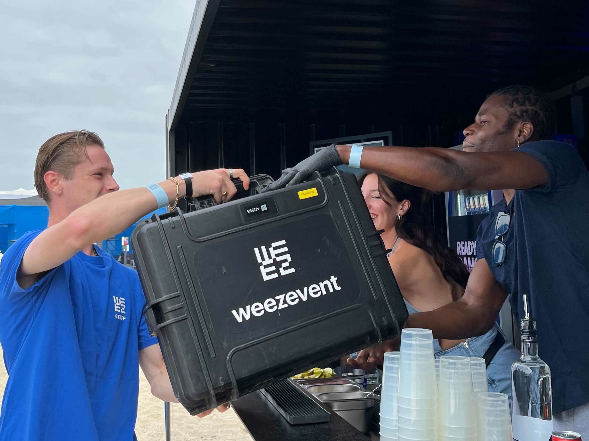 weezevent hardware at a fan zone