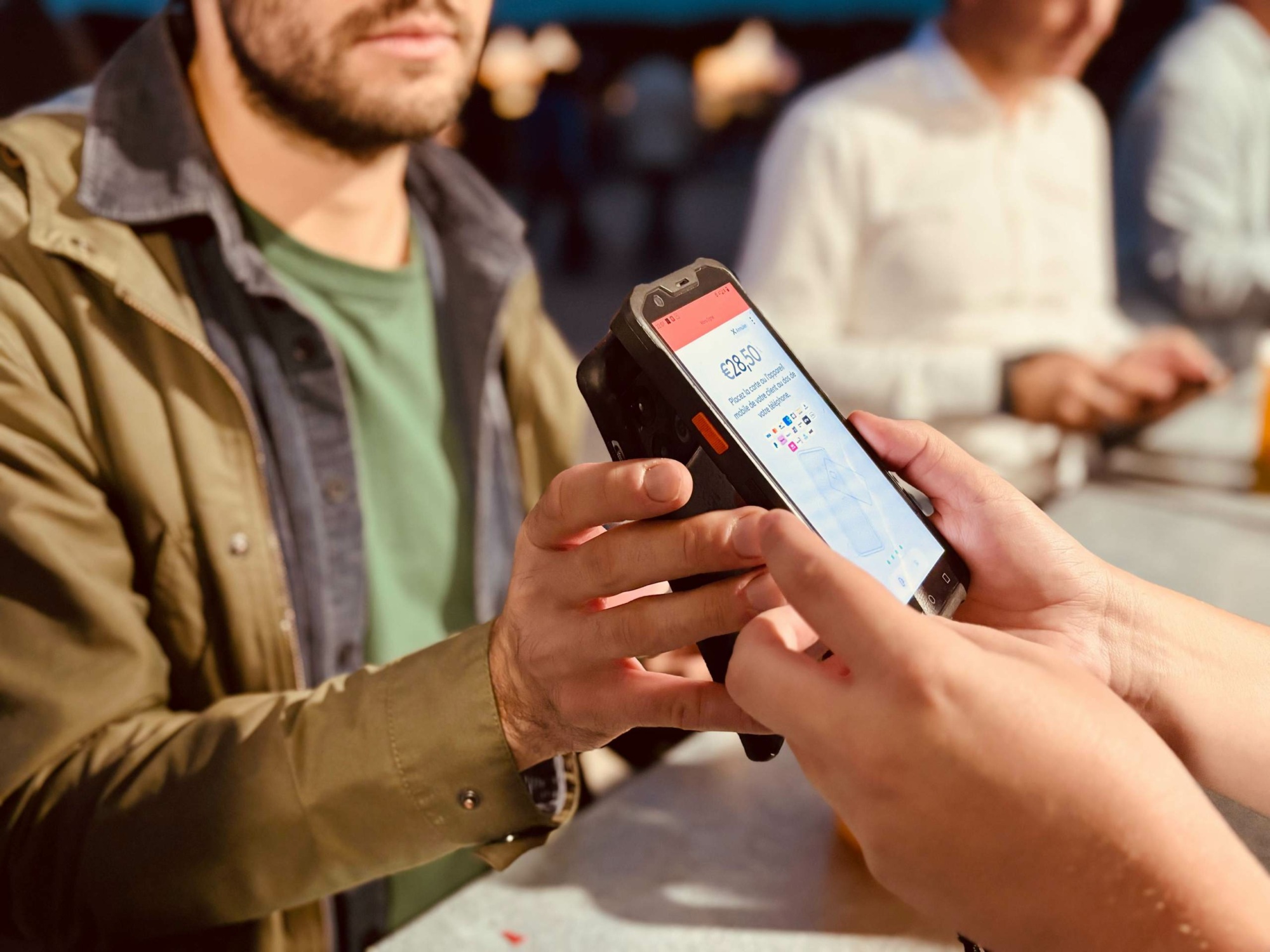 cashless payments at a fan zone