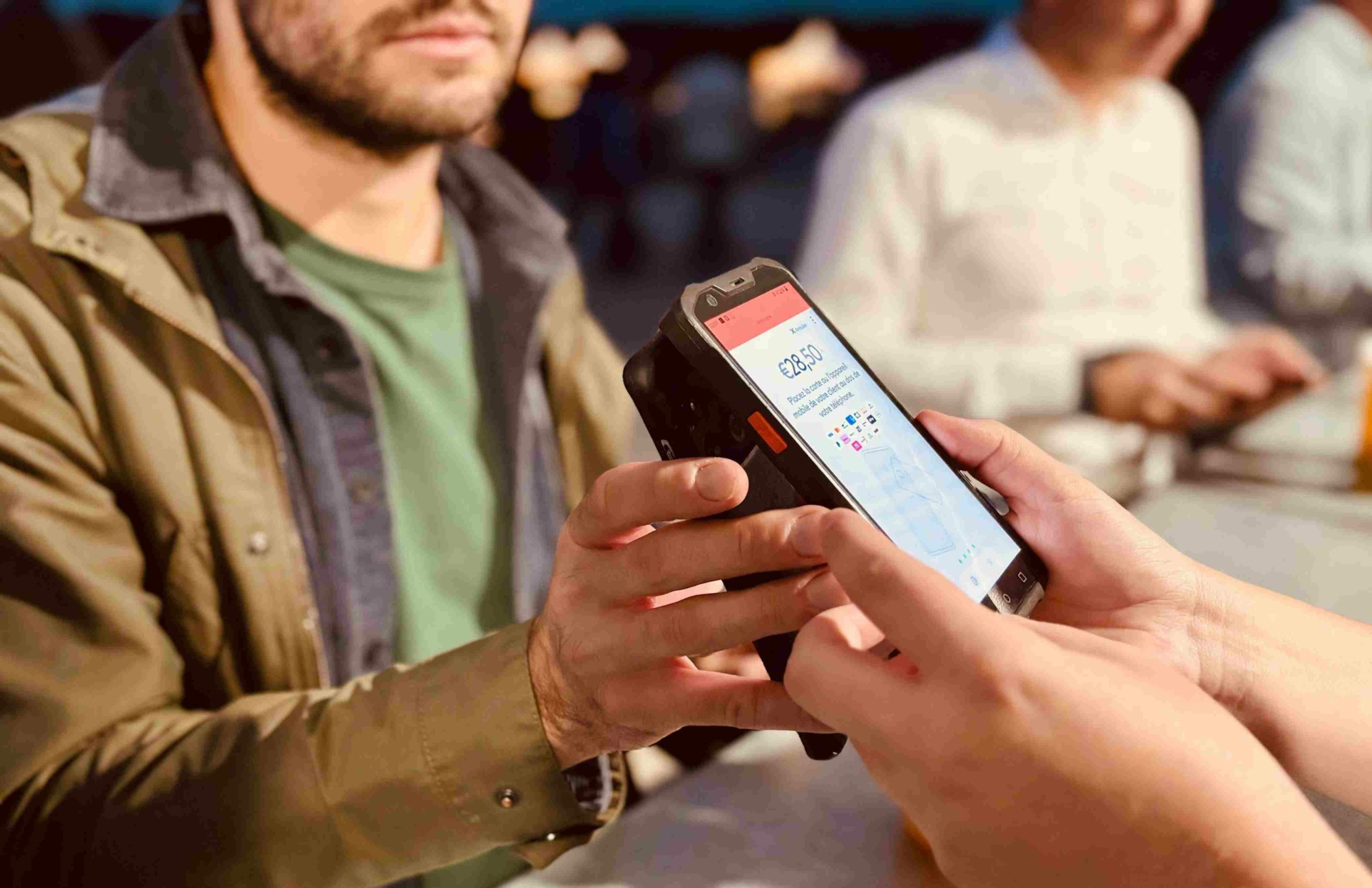 cashless payments at a fan zone