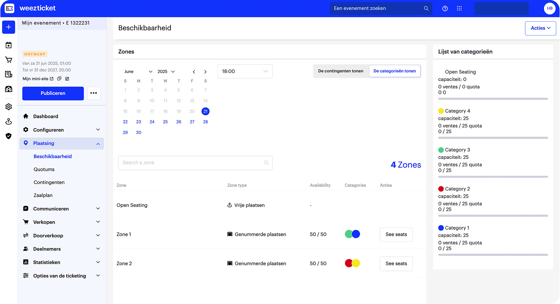 WeezTicket _ Zitplaatsen _ Beschikbaarheid