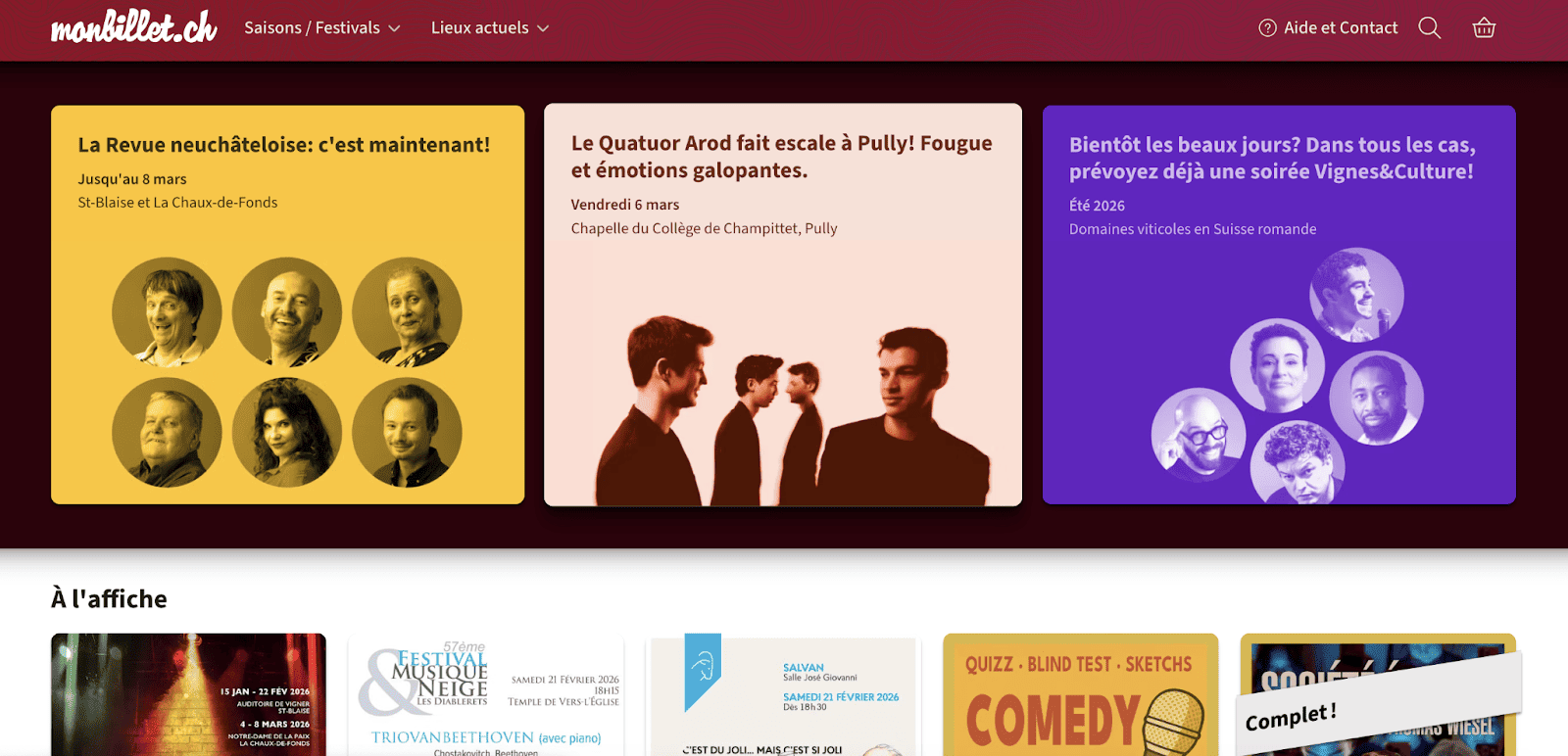 monbillet.ch billetterie