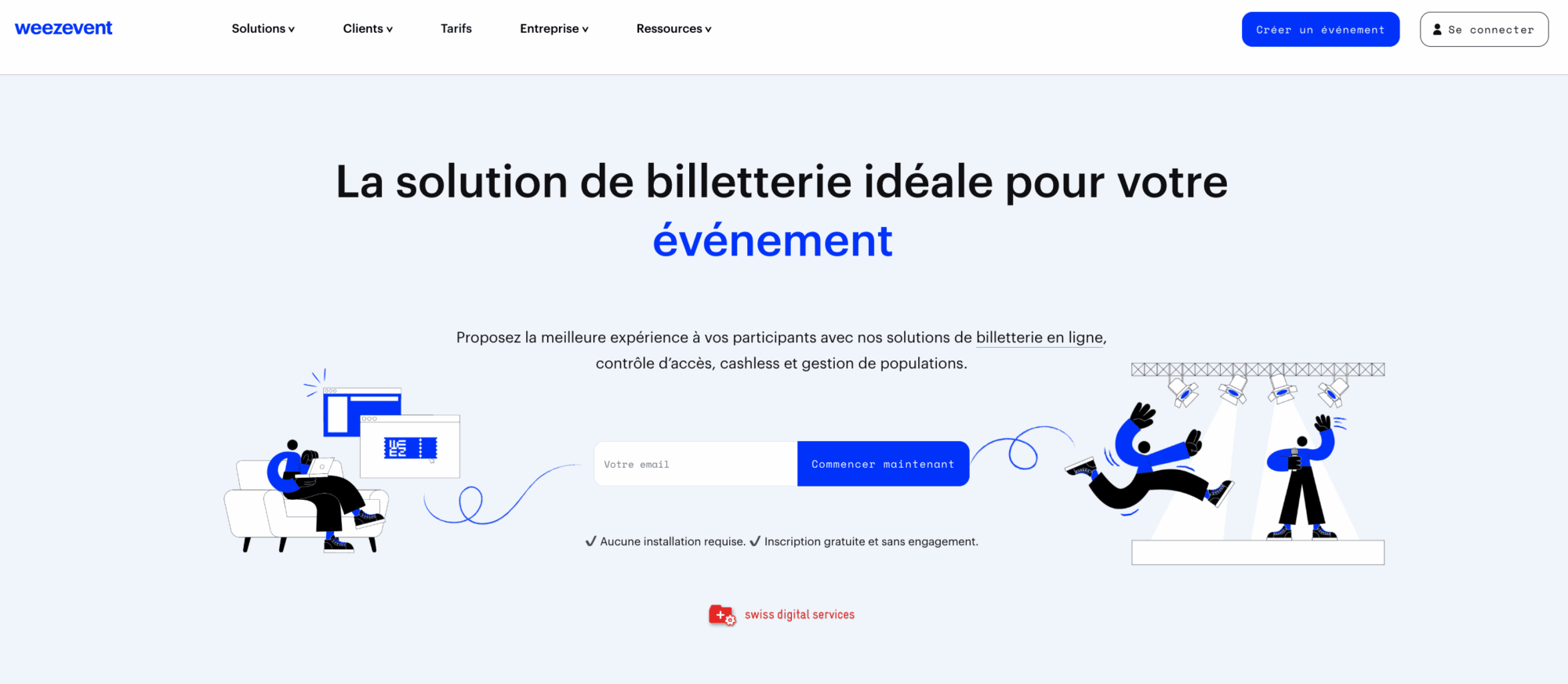 Screen site internet billetterie Weezevent
