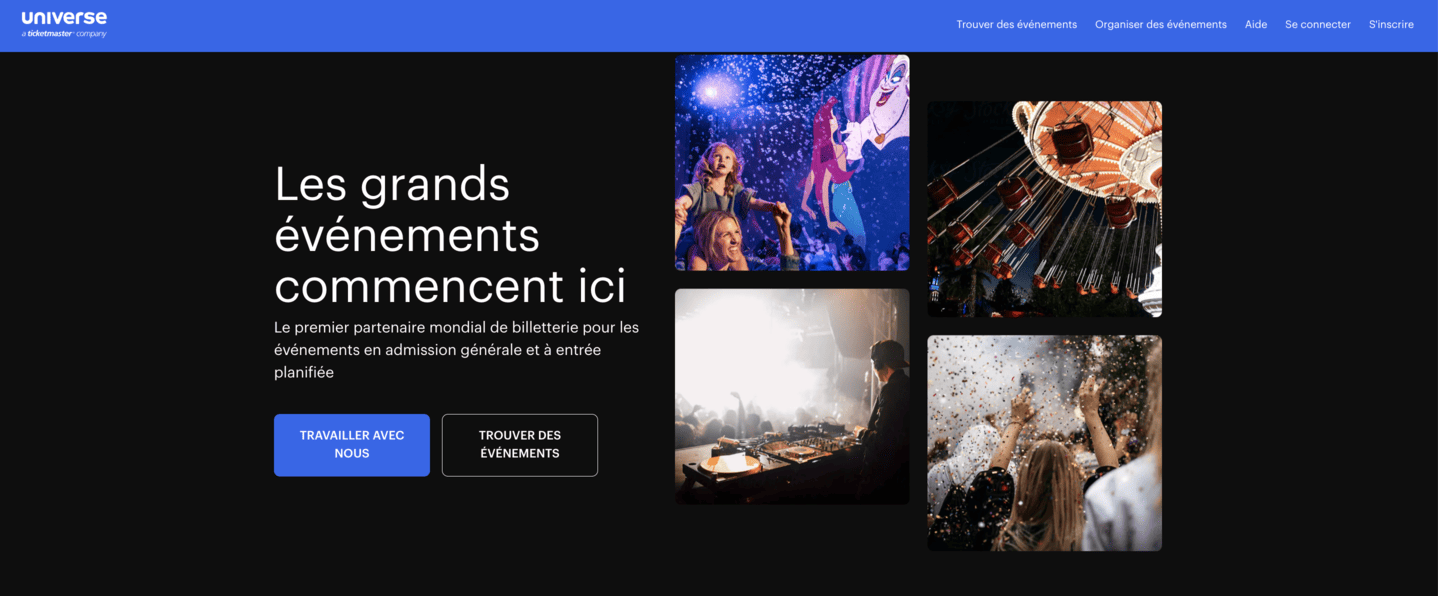 site internet universe