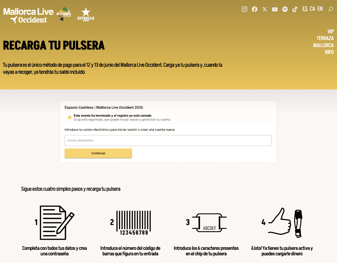 ejemplo página cashless