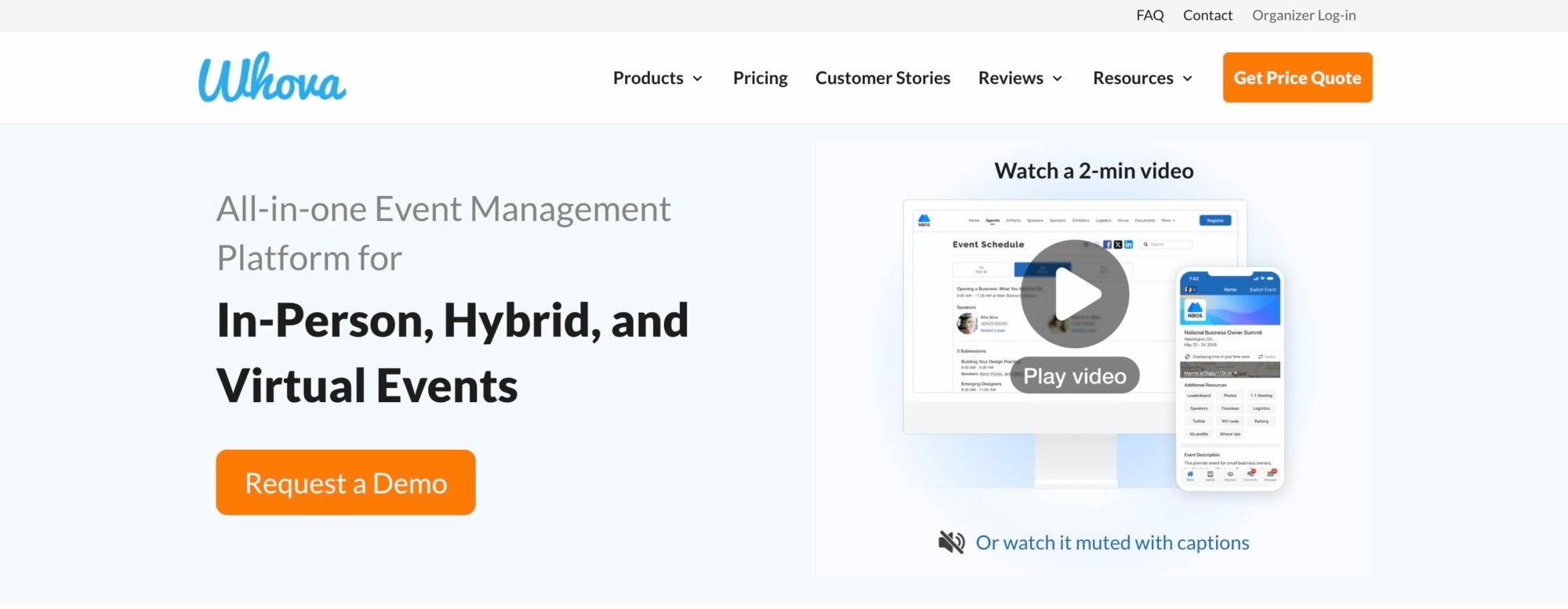 whova homepage