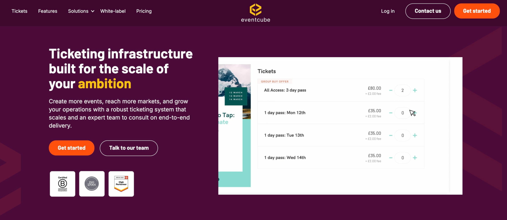 eventcube homepage