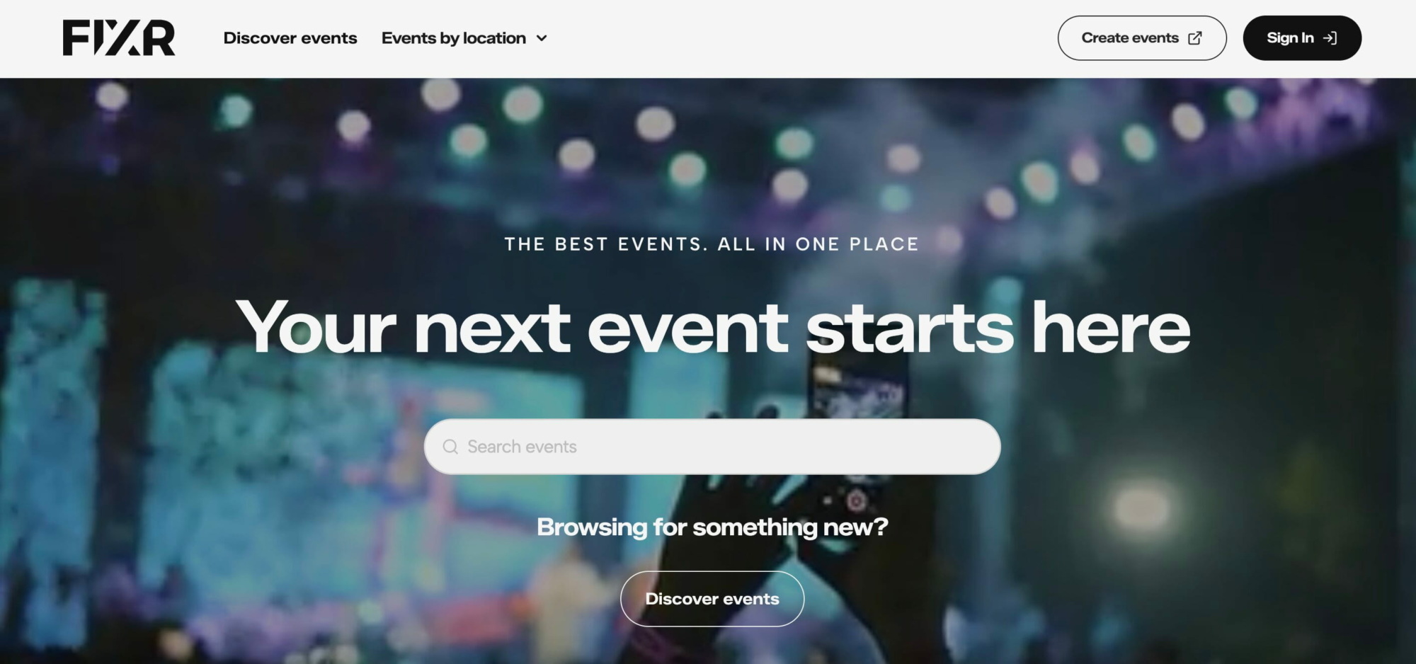fixr homepage
