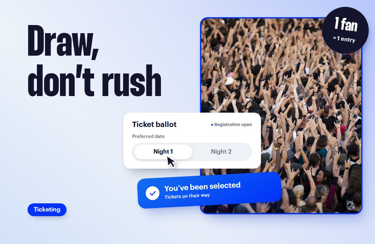 Ticket ballots for high-demand sales